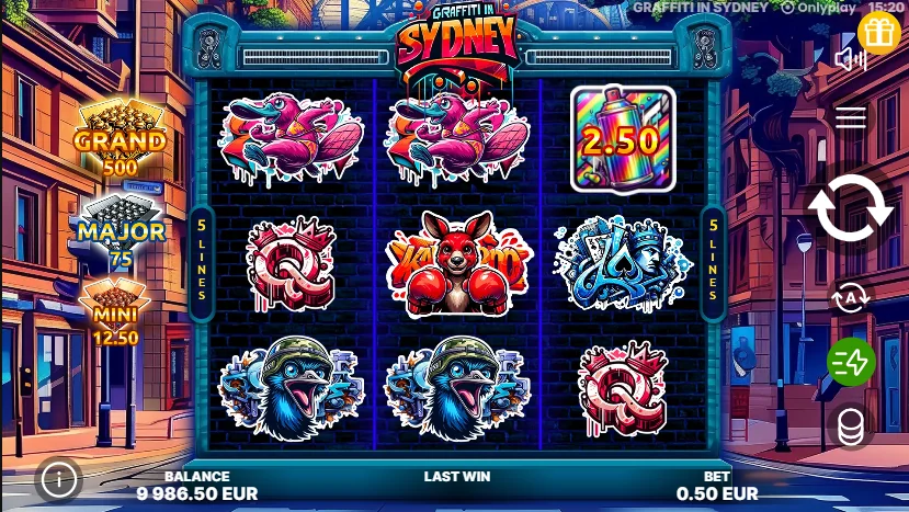 Graffiti in Sydney slot game