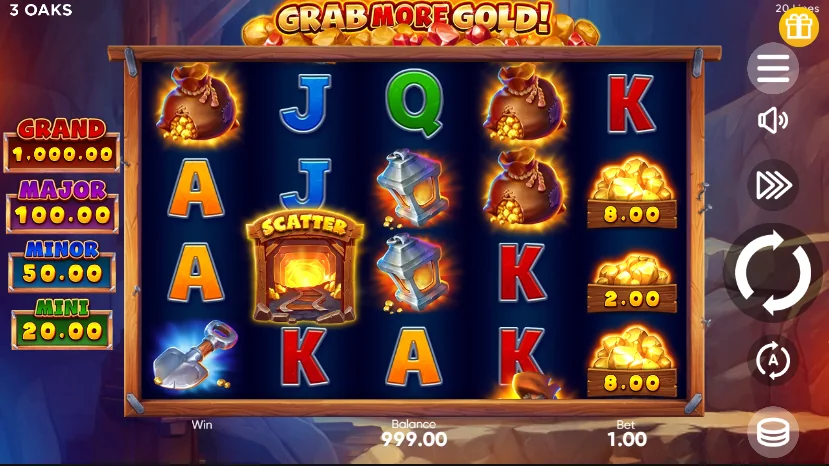 Grab more gold slot game screenshot