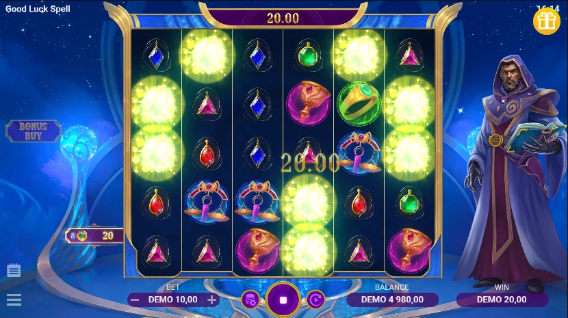 Good luck spell slot features and rtp
