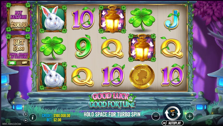 Good luck and good fortune slot game screenshot