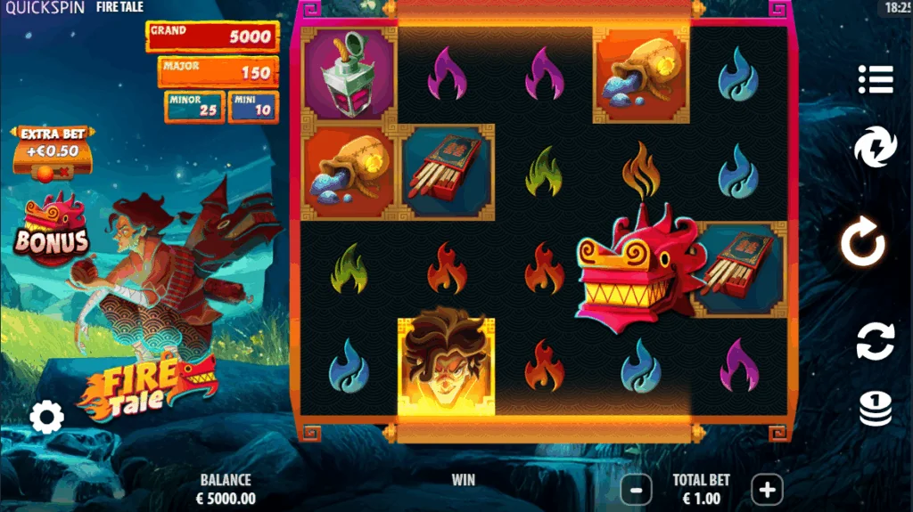 Fire tale slot game screenshot