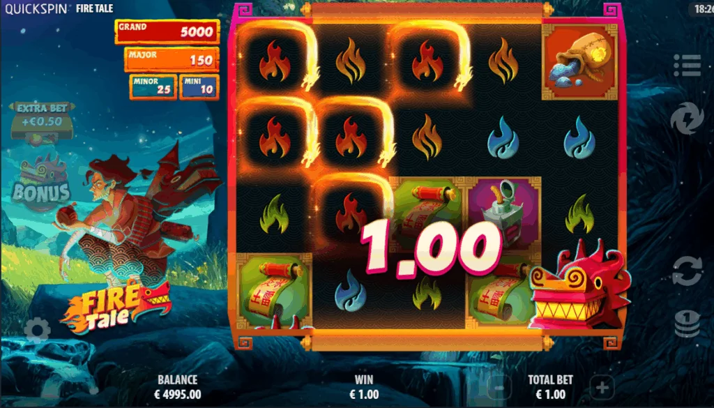 Fire tale slot features and rtp