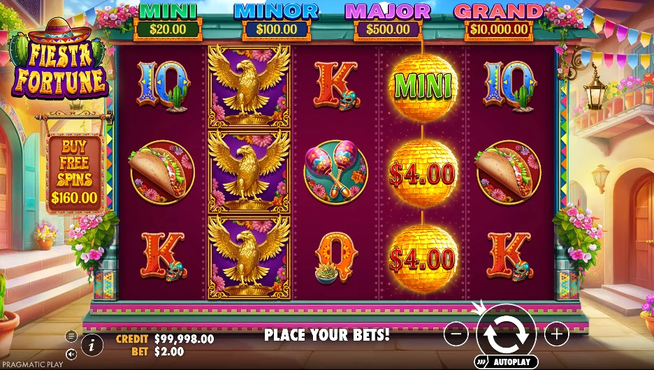 Fiesta fortune slot game screenshot