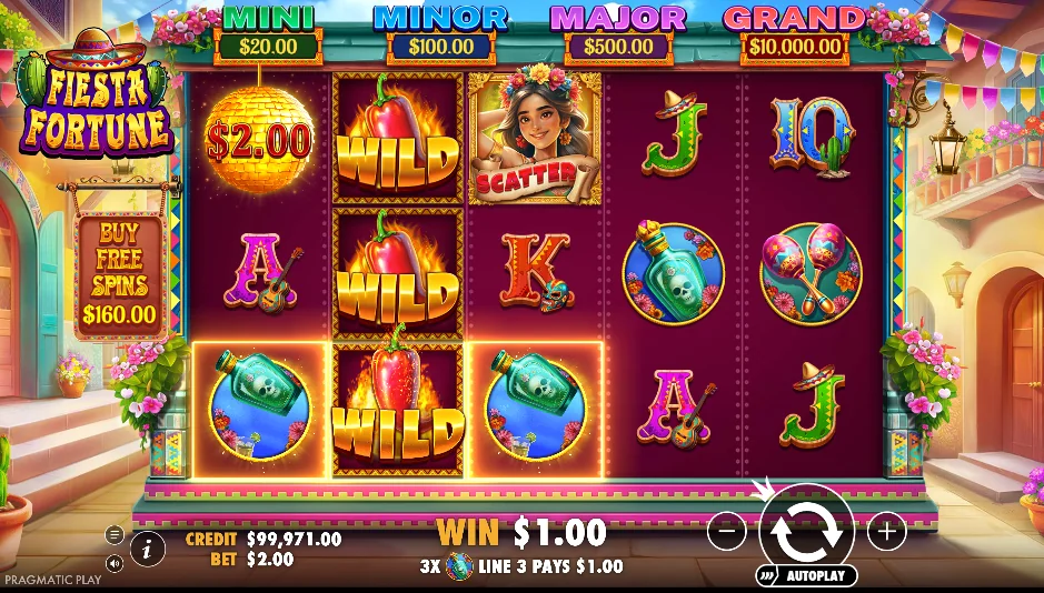 Fiesta fortune slot features and rtp