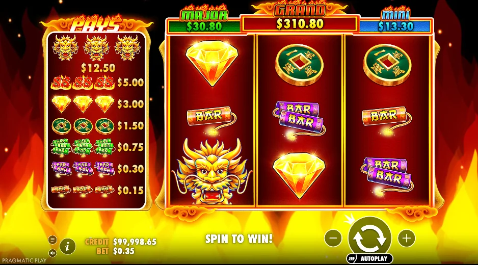 Fire 88 slot game screenshot
