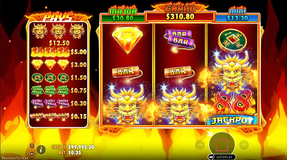 Fire 88 slot features and rtp