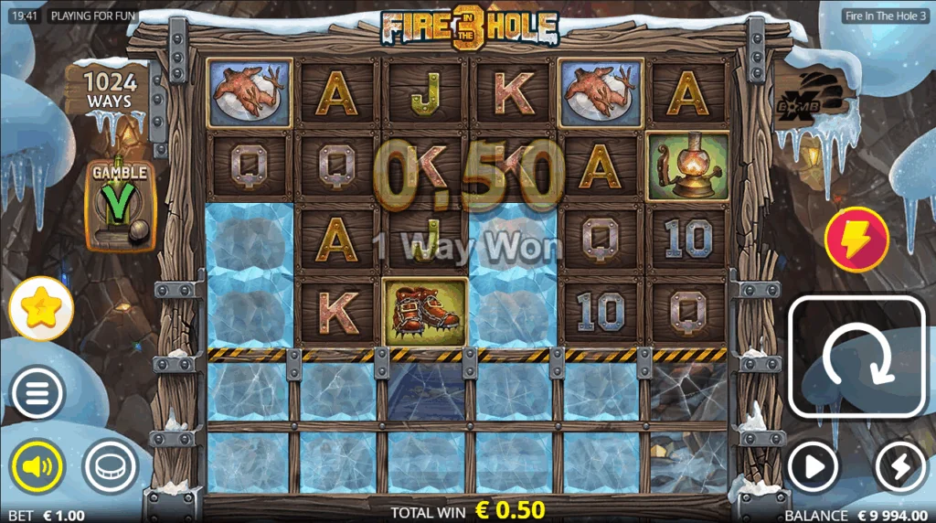 Fire in the hole 3 slot features and rtp