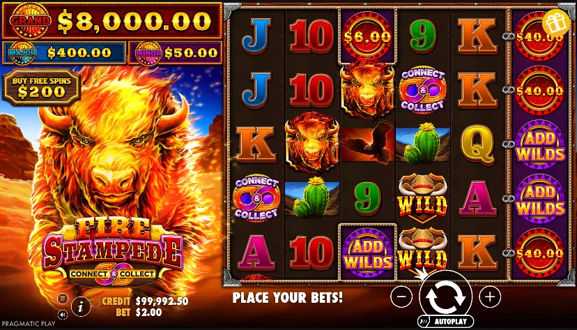 Fire stampede slot game