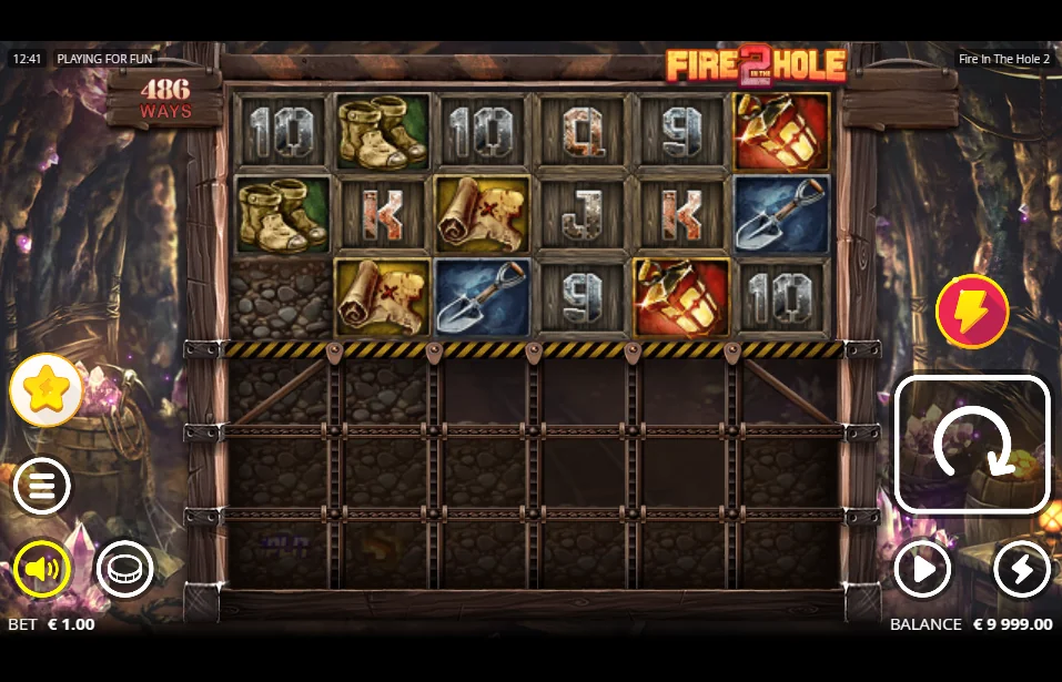 Fire in the hole 2 slot game screenshot