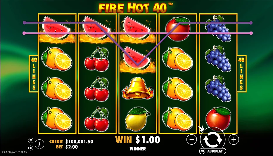 Fire hot 40 demo gameplay how to play