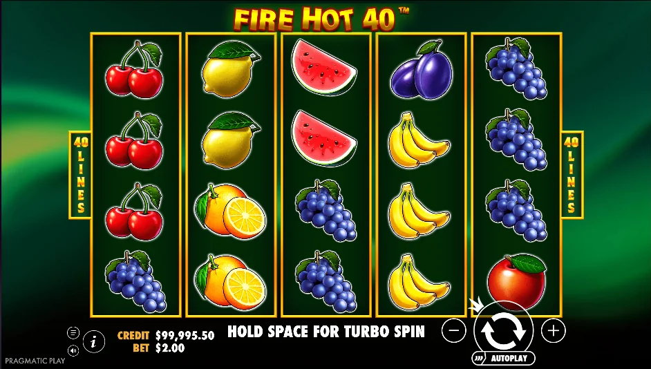 Fire hot 40 slot game