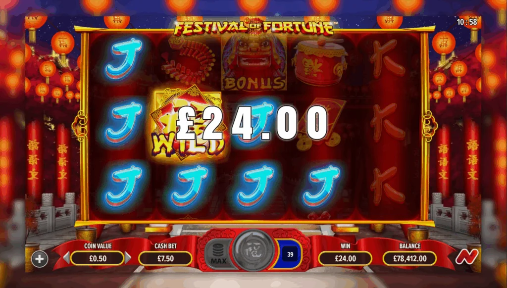 Festival Of Fortune slot features and rtp