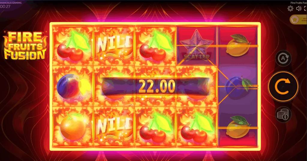 Fire fruits fusion slot game screenshot