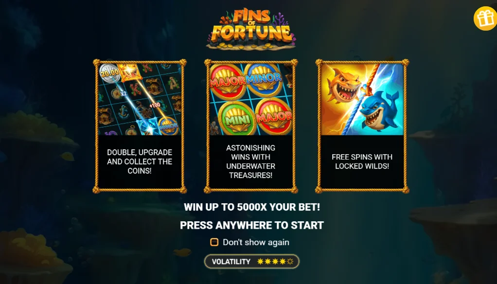 Fins Of Fortune slot game screenshot