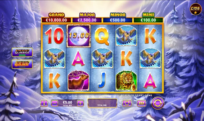 Fire blaze tundra wolf slot game