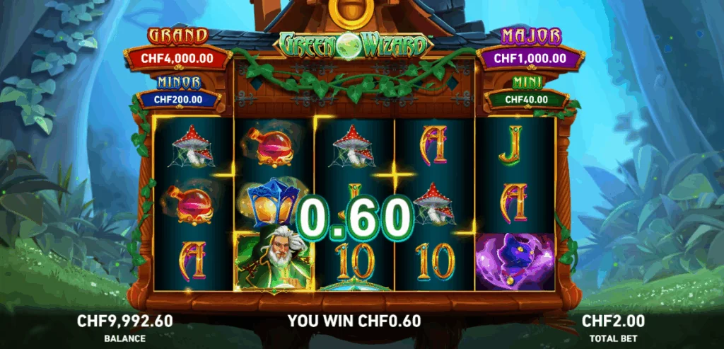 Fire blaze green wizard slot features and rtp