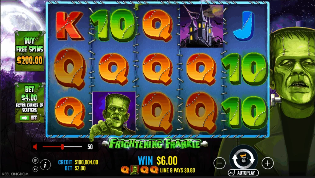 Frightening Frankie slot game screenshot
