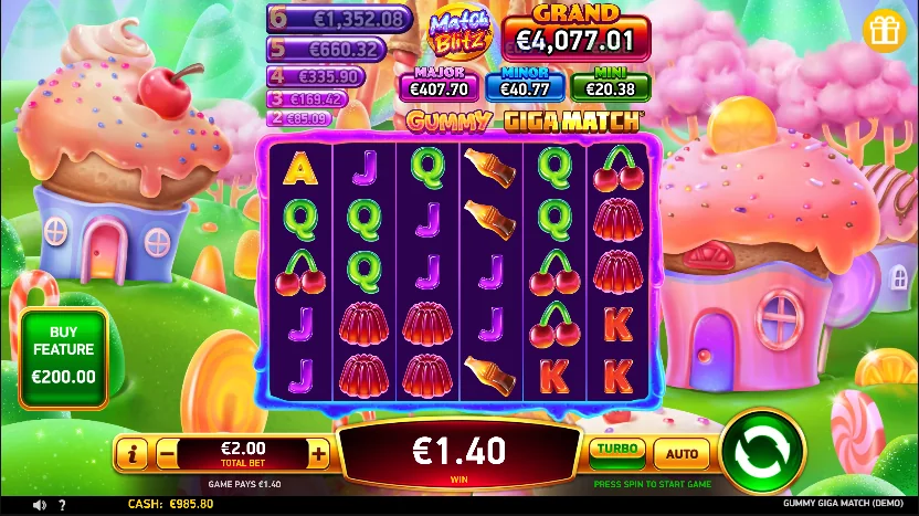 Gummy giga match slot game