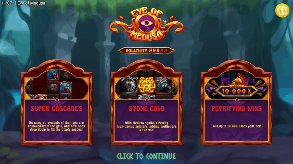 Eye Of Medusa slot game screenshot