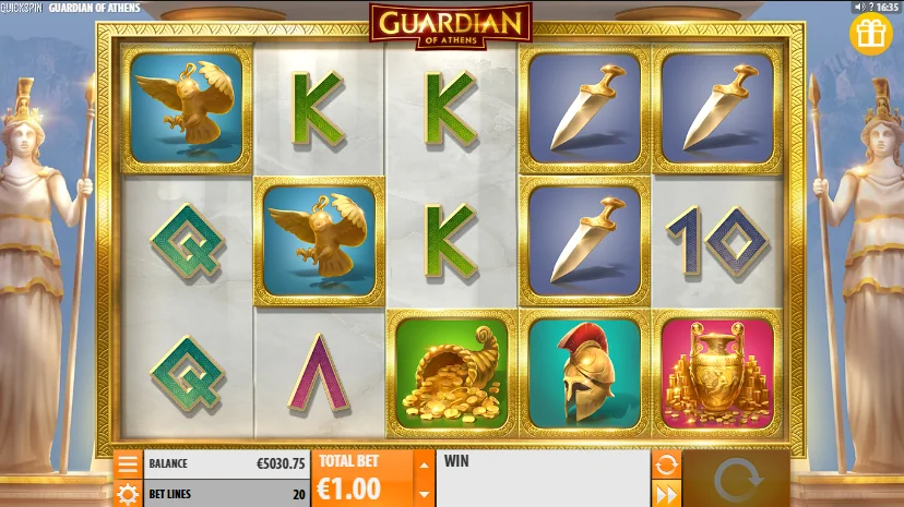 Guardian of athens slot game screenshot