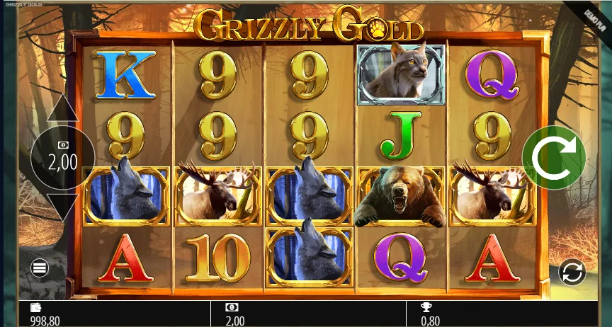 Grizzly gold slot game screenshot