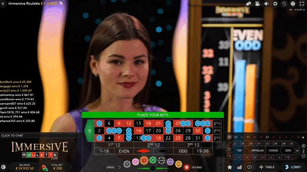 how to play Immersive Roulette game