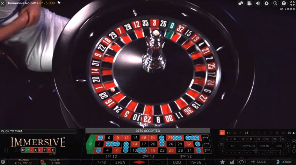 Immersive Roulette demo gameplay