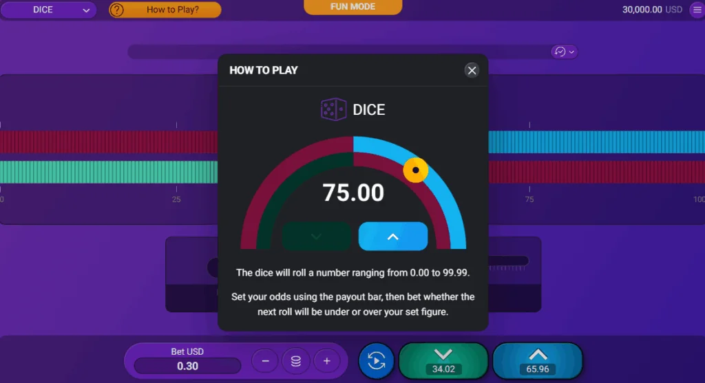 how to play Dice slot game