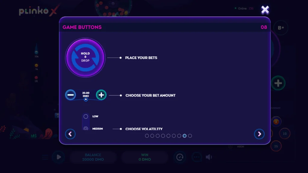 how to play PlinkoX slot game