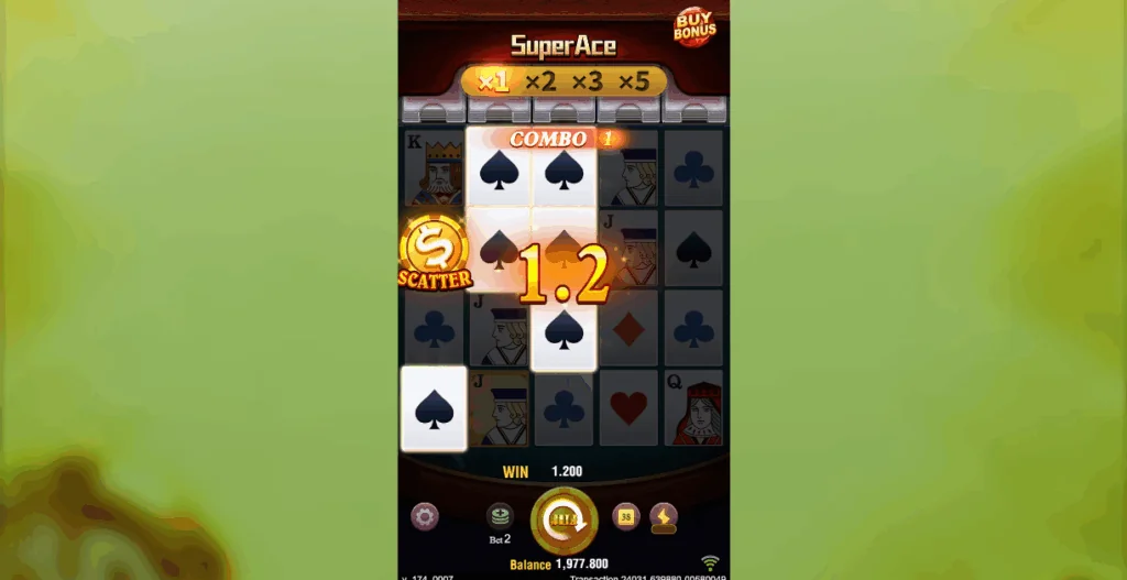 Super Ace slot features and rtp