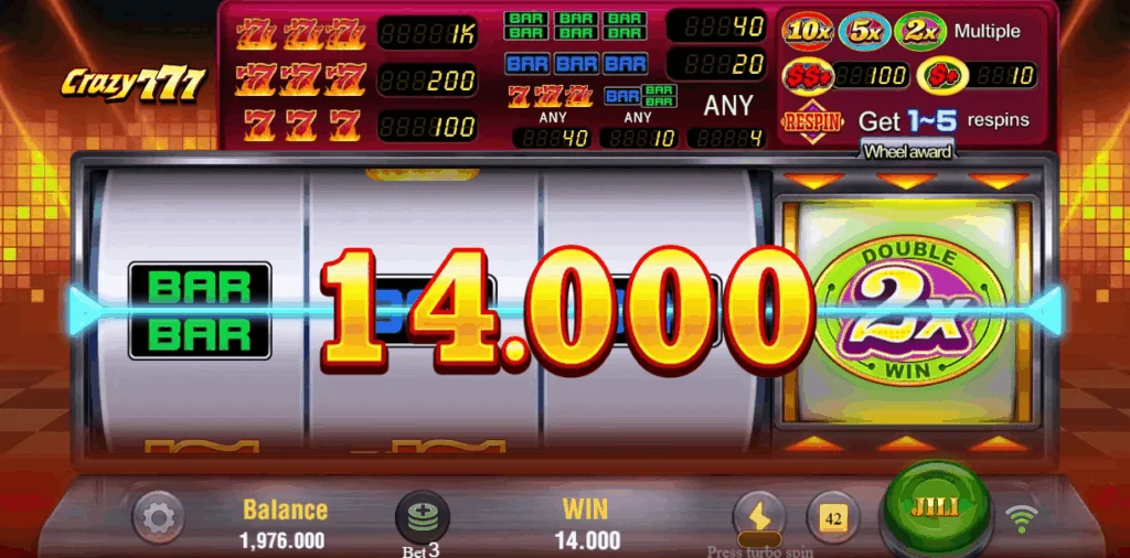 Crazy 777 slot features and rtp
