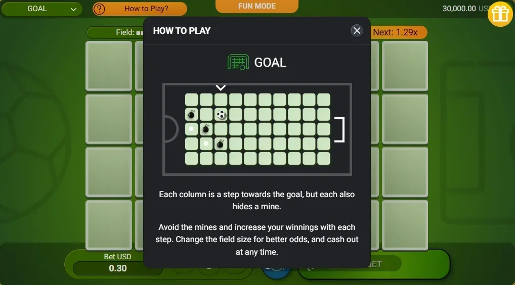 Goal slot game