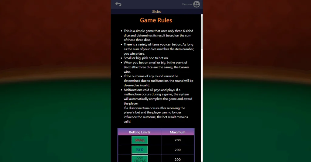 how to play Sic Bo slot game