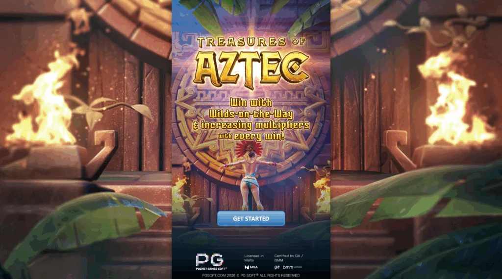 Treasures of Aztec slot game screenshot