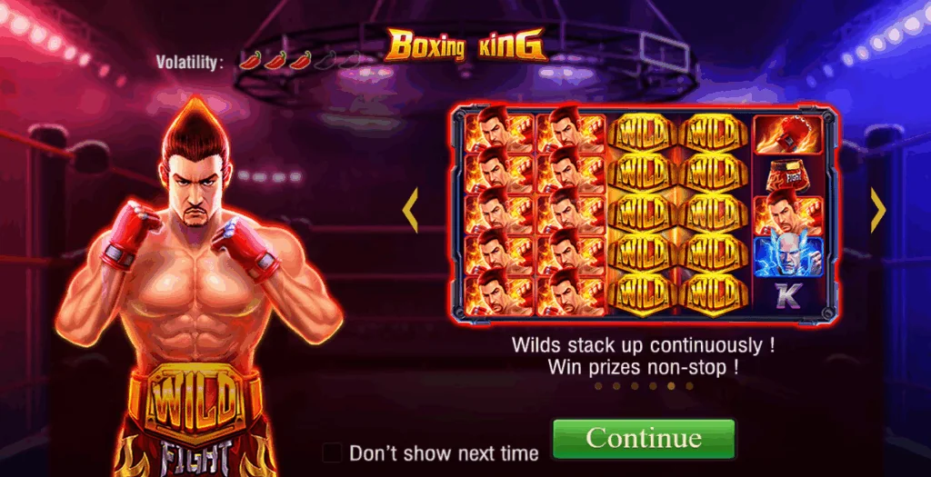 Boxing King slot game screenshot