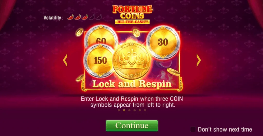 Fortune Coins slot game screenshot