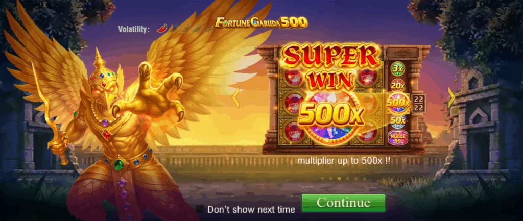 Fortune Garuda 500 slot game screenshot