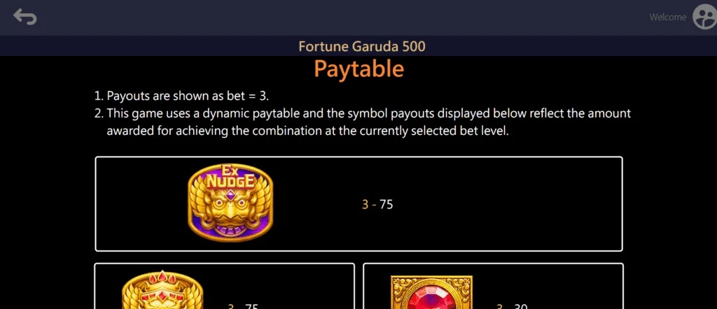 how to play Fortune Garuda 500 slot game