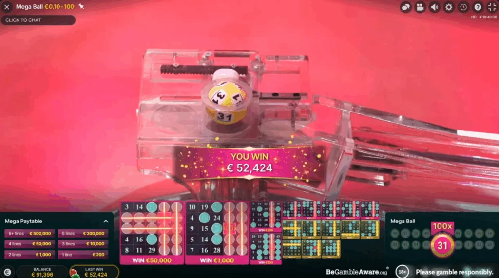 Mega Ball features and rtp