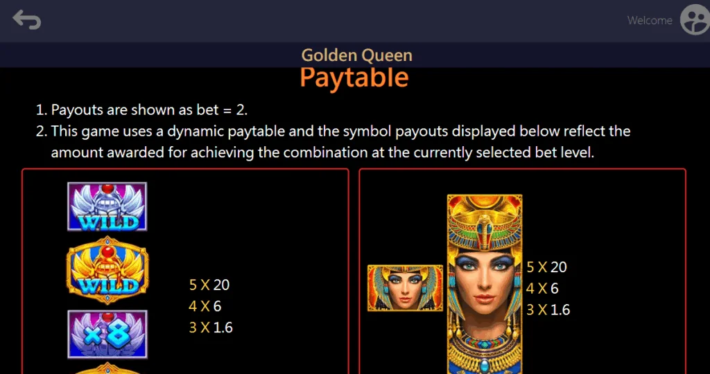 how to play Golden Queen slot game