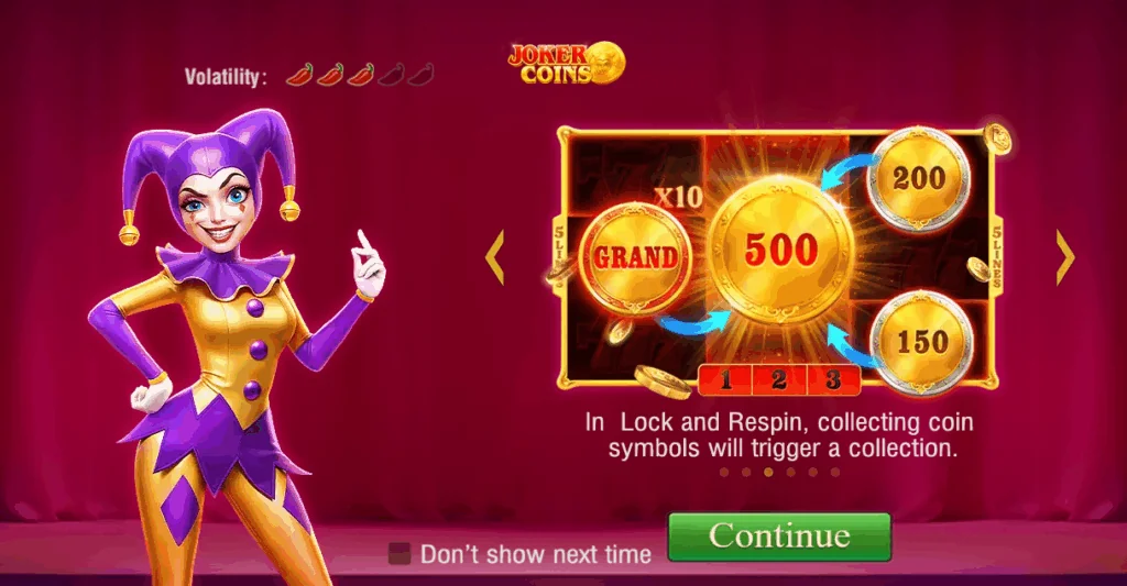 Joker Coins slot game screenshot