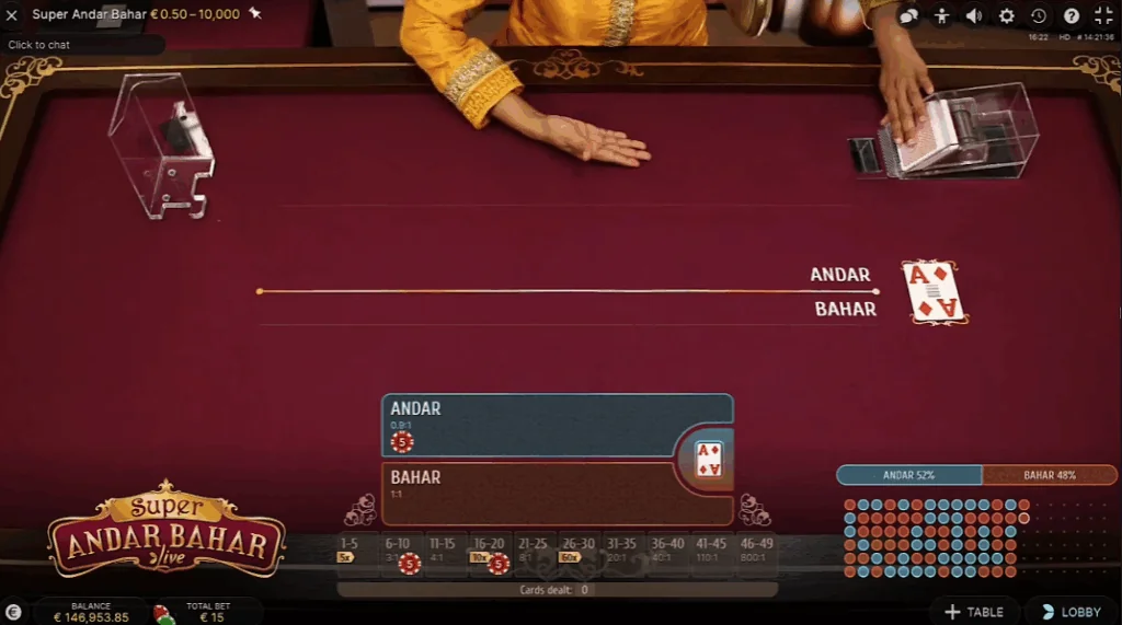 Super Andar Bahar gameplay