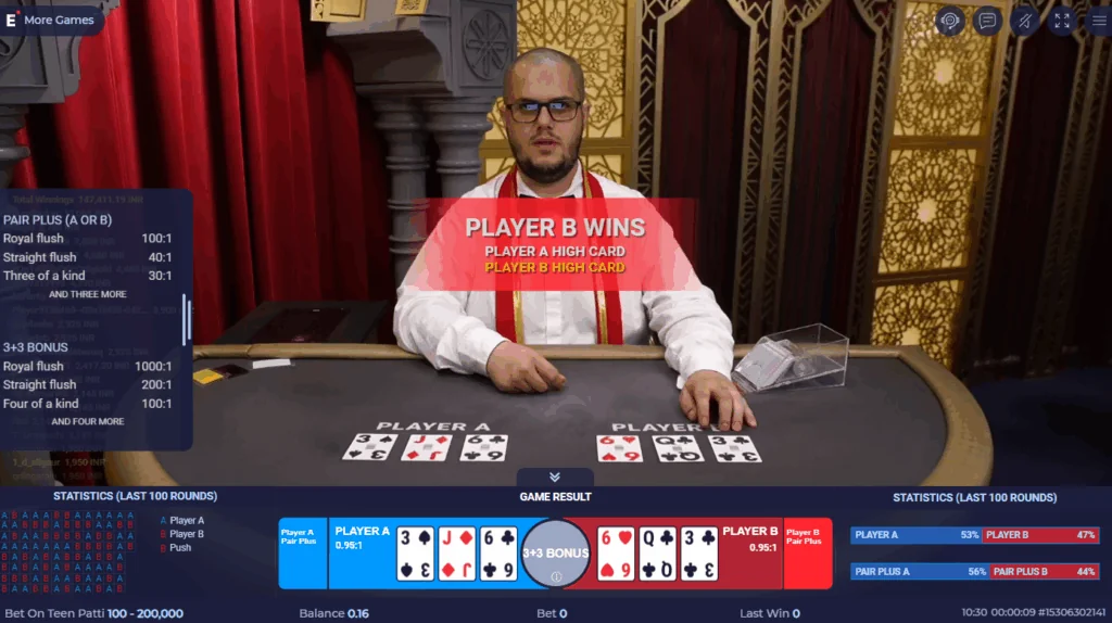 Bet on Teen Patti features and rtp