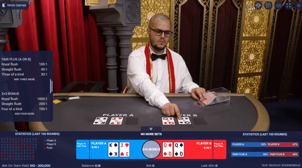 how to play Bet on Teen Patti game