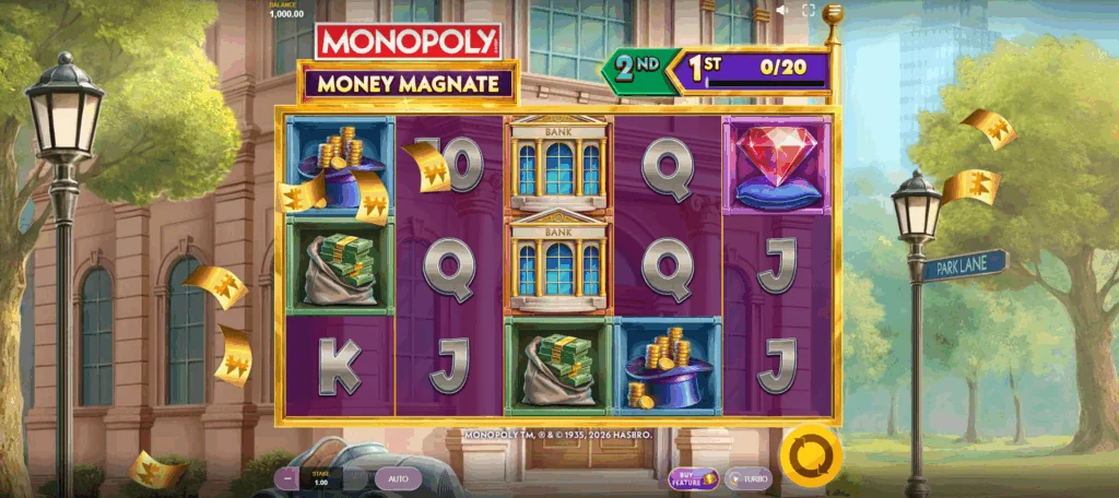 Monopoly Money Magnate slot features and rtp