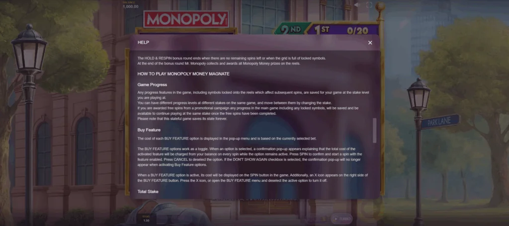 how to play Monopoly Money Magnate slot game