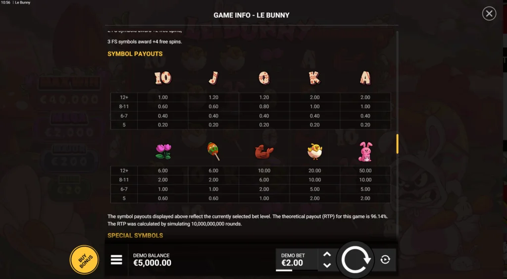 how to play Le Bunny slot game