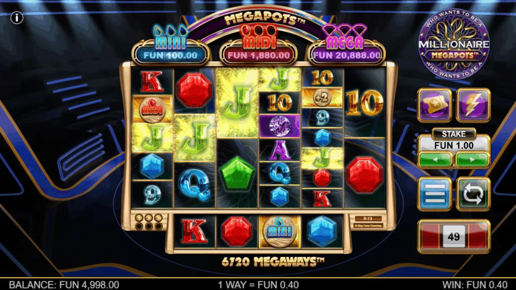 Millionaire Megapots demo gameplay