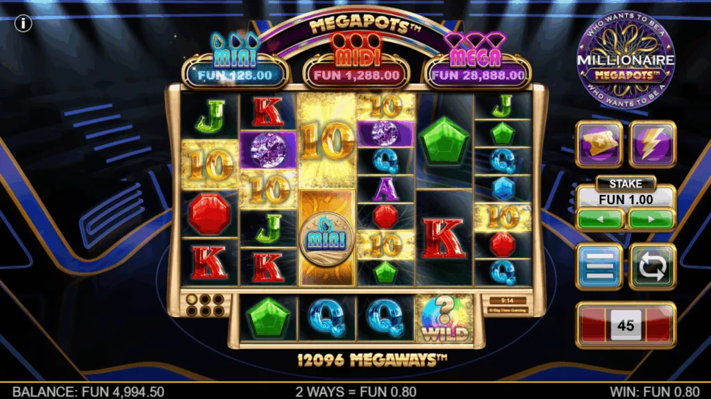 how to play Millionaire Megapots slot game