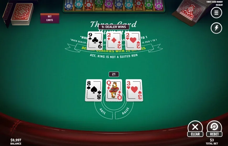 Rummy slot game